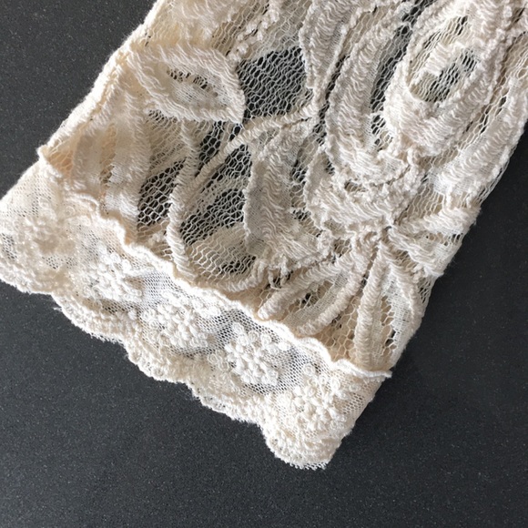 Ivory Lace Long Sleeve Boho Dress - Picture 2 of 8